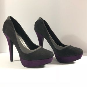 Le Chateau colour block closed toe high heels